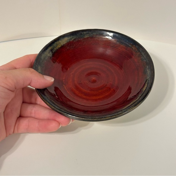 Handmade small stoneware dessert plate - Picture 2 of 5